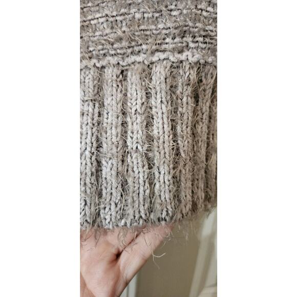 Olive + Oak Womens Size M Fuzzy Turtleneck Sweater Oversized Grey - Picture 4 of 9